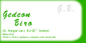 gedeon biro business card